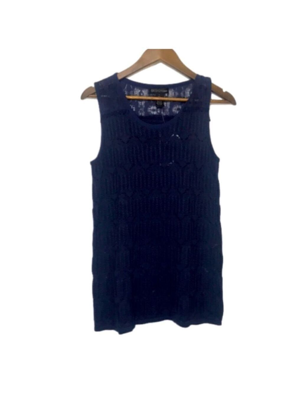 𝅺NWT Design 365 Sleeveless Crochet Summer Top XL